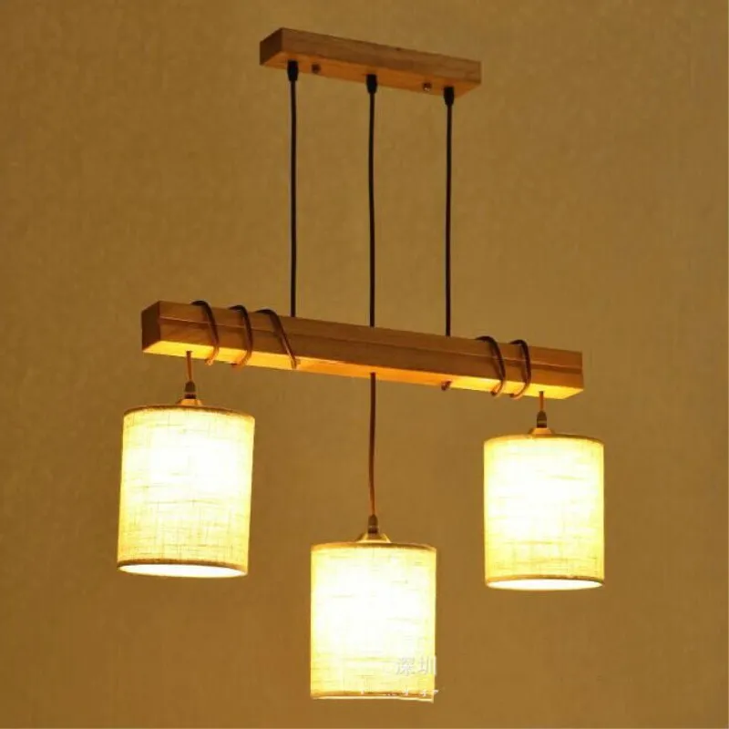 

Modern Creative Concise Chinese Style Fashion Wood Pendant Lamp Restaurant Bedroom Parlor Aisle Decoration Lamp Free Shipping