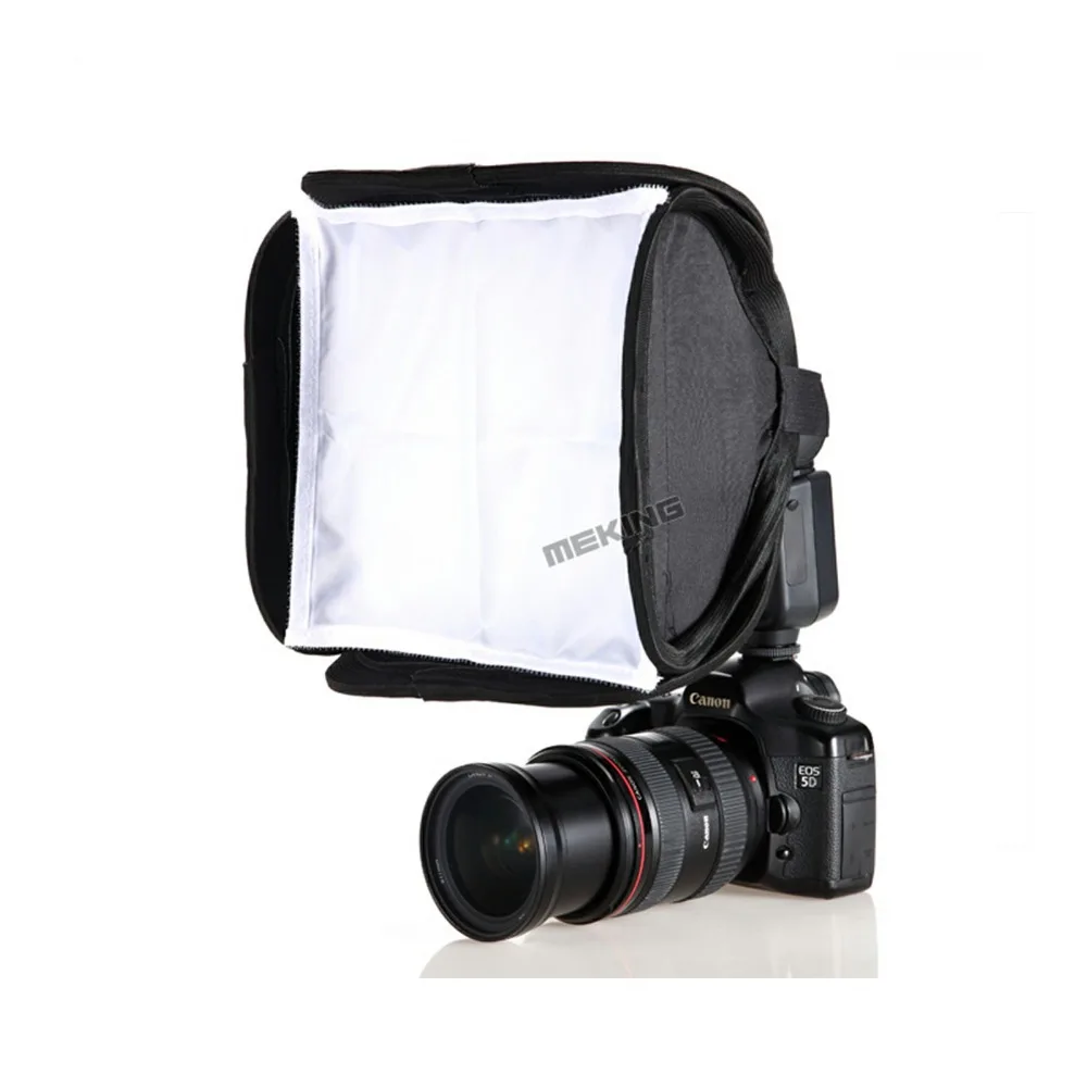 Meking 23cm Mini Softbox Diffuser Bounce For SpeedLight Flash Foldable Soft box for DSLR Camera Nissin