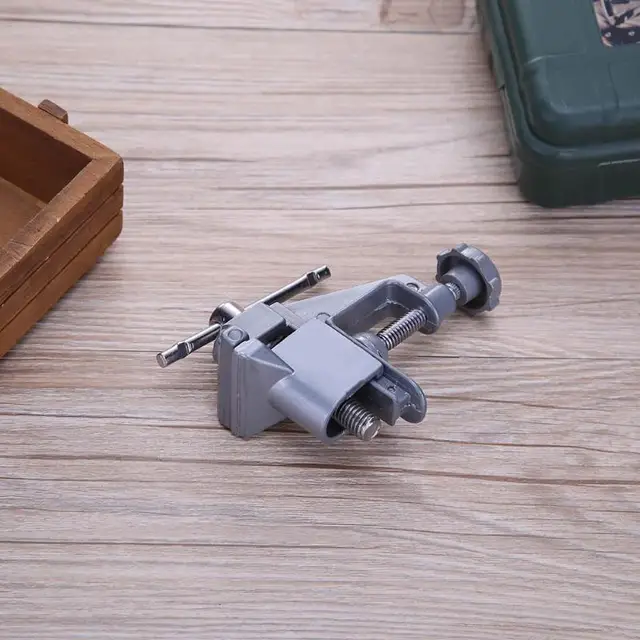 Household 40mm Mini Aluminum Small Clamp On Table Bench Vise Vice Tool