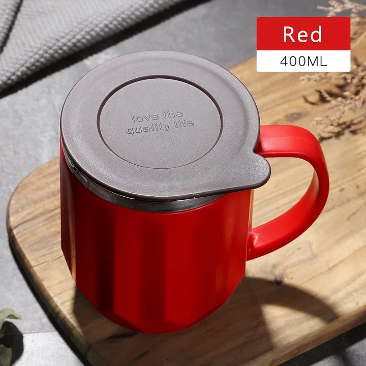 400ml stainless steel tea cup with handle office cup for tea with cover milk cup business tumbler (5)