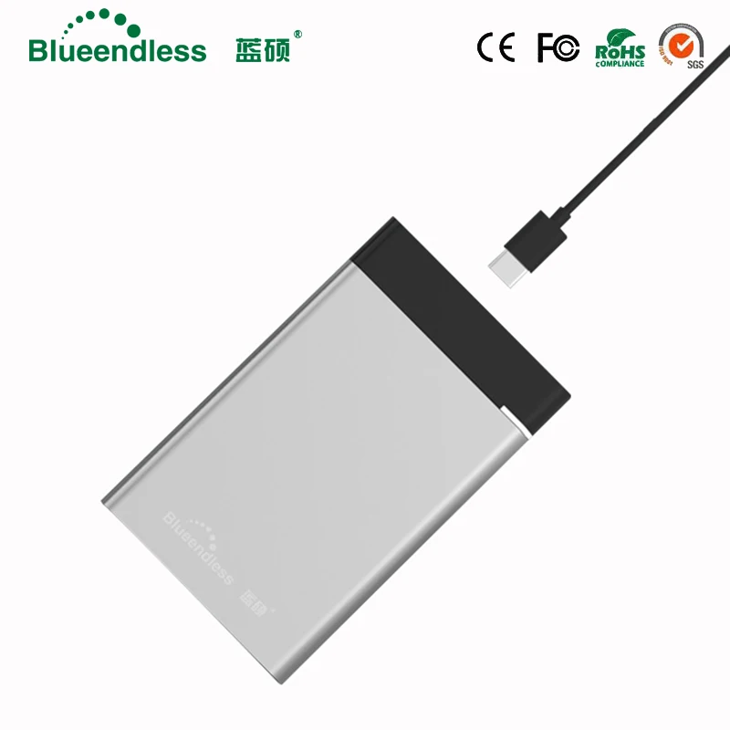 Blueendless BS U23G ABS + металлический корпус 2 5 дюйма Чехол для жесткого диска USB 3 0 Gen 1 Type C