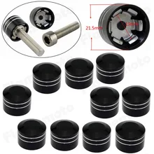 Black CNC Motorcycle Schrauben Inner Hoel 13mm 1 2 Motor Bolt Screw Cover Cap