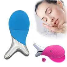 Новая электромассажная щетка для чистки лица, зарядка через Usb, вибрация, очищающее средство для лица, водонепроницаемые силиконовые очищающие инструменты