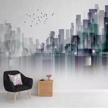 Beibehang пользовательские фото обои Современная мода город абстрактный пейзаж фон стены 3d обои papel де parede 3d