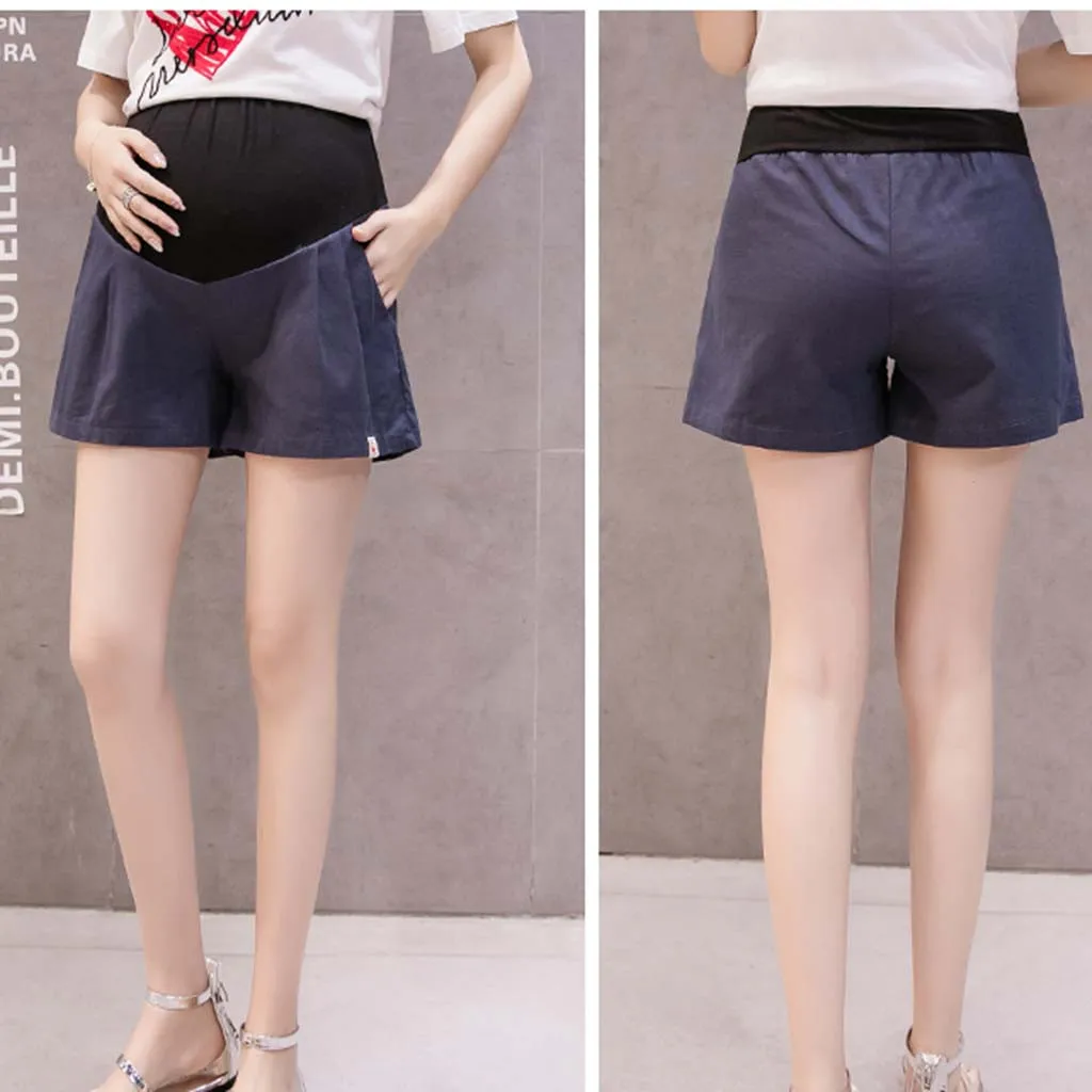 Лето,, штаны для беременных, удобные, свободные, эластичные, низкая талия короткие штаны, повседневные, мягкие, модные, штаны для мам 30-35