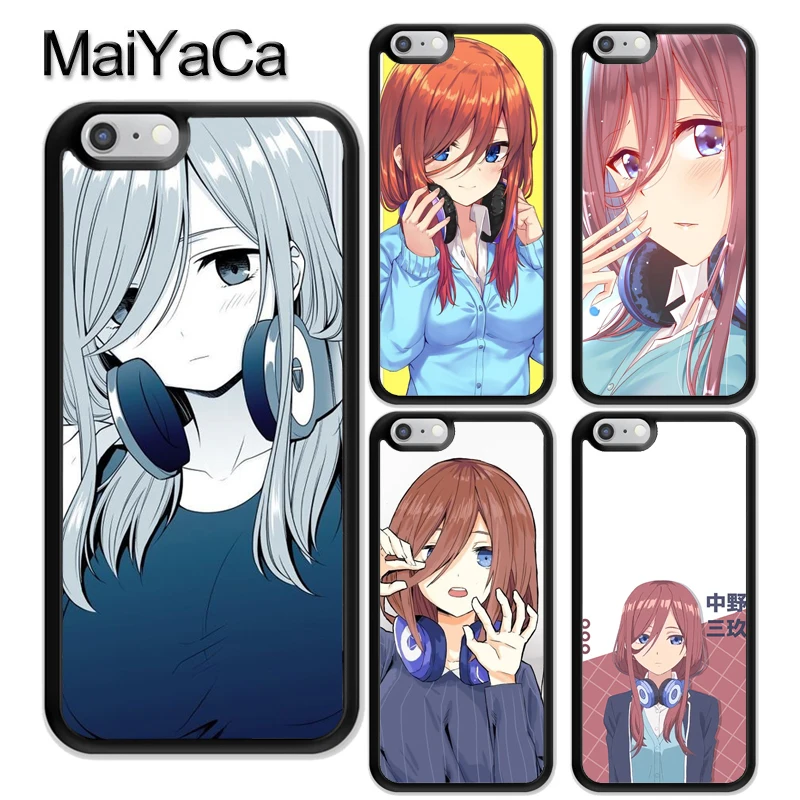 

MaiYaCa Nakano miku Gotoubun no Hanayome Phone Case For iPhone X 6 6S 7 8 Plus 5 5S SE Cover For iPhone XS Max XR TPU Coque