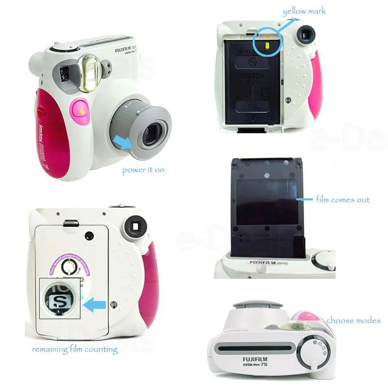 Аутентичный Fujifilm Instax Mini 7 s Мгновенный Набор Фото камеры с 10 ...