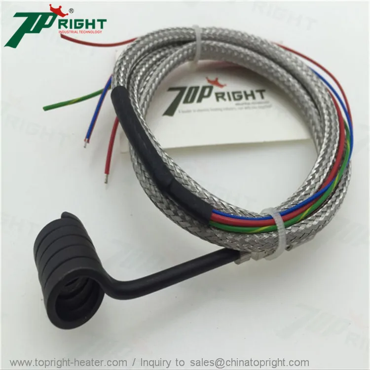 12.2x26mm 230v200w J thermocouple metal braided 1