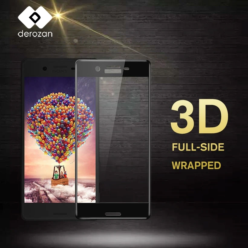 

Derozan Screen Protectors For Sony Xperia X Performance Glass For Sony XP Tempered Glass 3D Curved Full Cover Film F8132 F8131