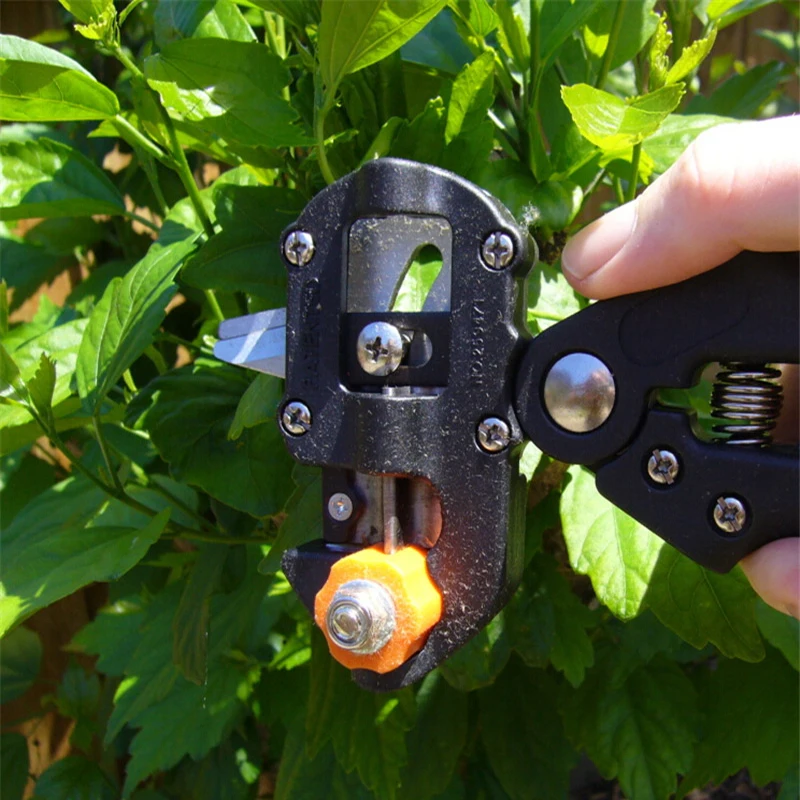 QUK Pruning Shears Pliers Chopper Fruit Tree Grafting Gardening Tools Scissor Grafting Vaccination Secateurs Cutting Tool4