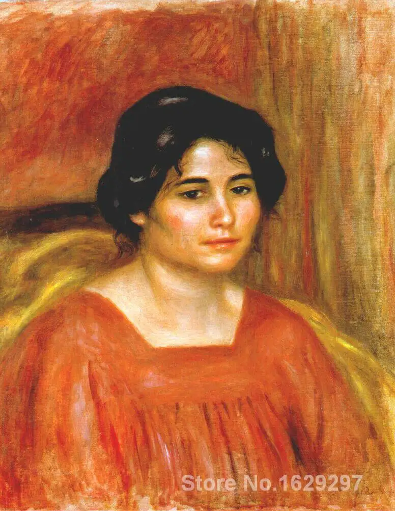 

art reproductions canvas Gabrielle in a Red Blouse Pierre Auguste Renoir painting Hand-painted High quality