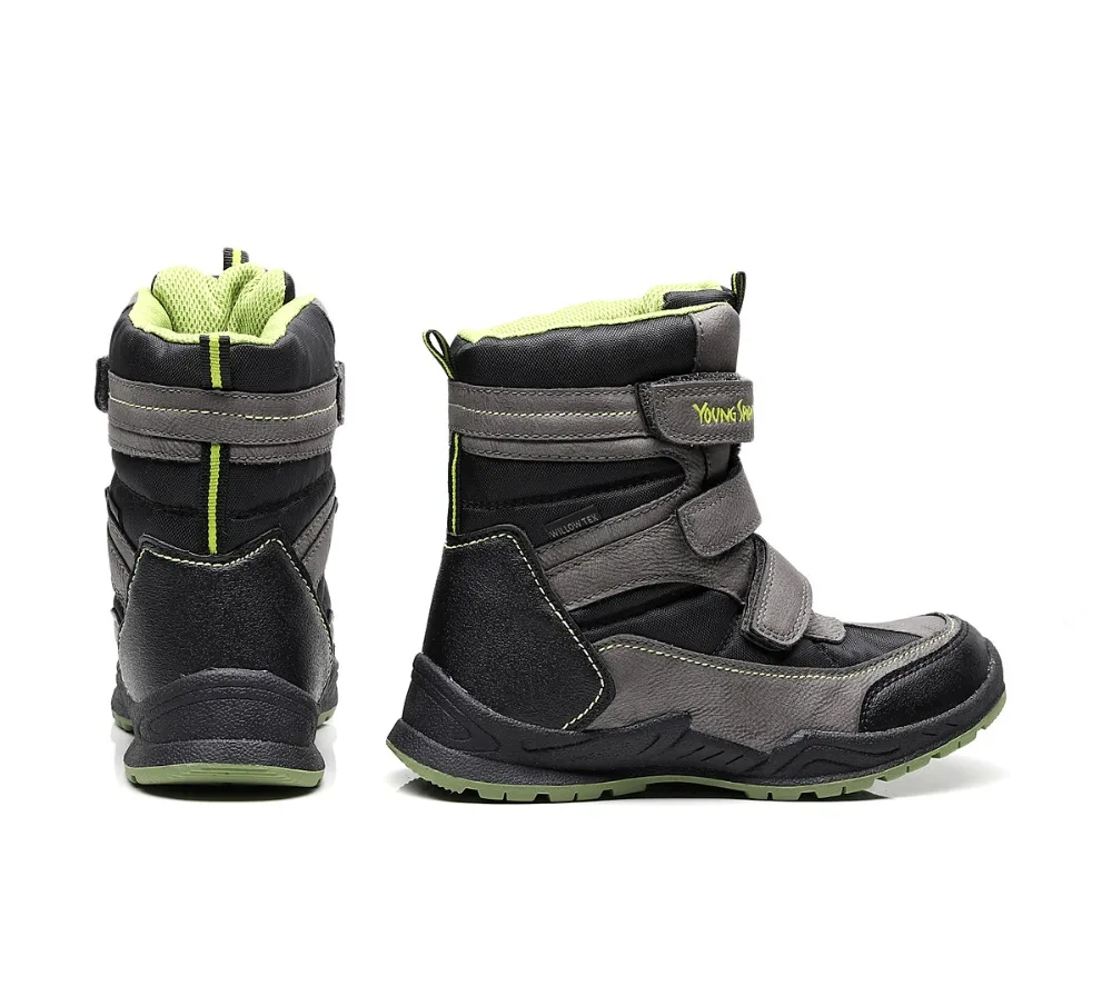 NEW Children Winter Shoes Boys Snow Boots With Thicken Plush Top Boots Fashion Waterproof Wearable For Winter-25~-35