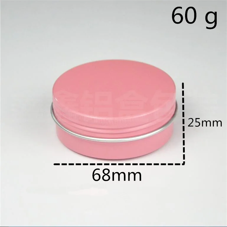 50 шт. розовый, алюминиевый пустой баночка маленькая свеча Comfrey упаковка банка образец Подарочная бутылка крем блеск для губ косметический контейнер - Цвет: 60 g pink 50 pcs