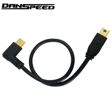 DANSPEED Mini USB кабель 5 Pin папа-папа USB 3,1 type C to Mini OTG кабель для передачи данных адаптер конвертер кабель для зарядки длина 25 см