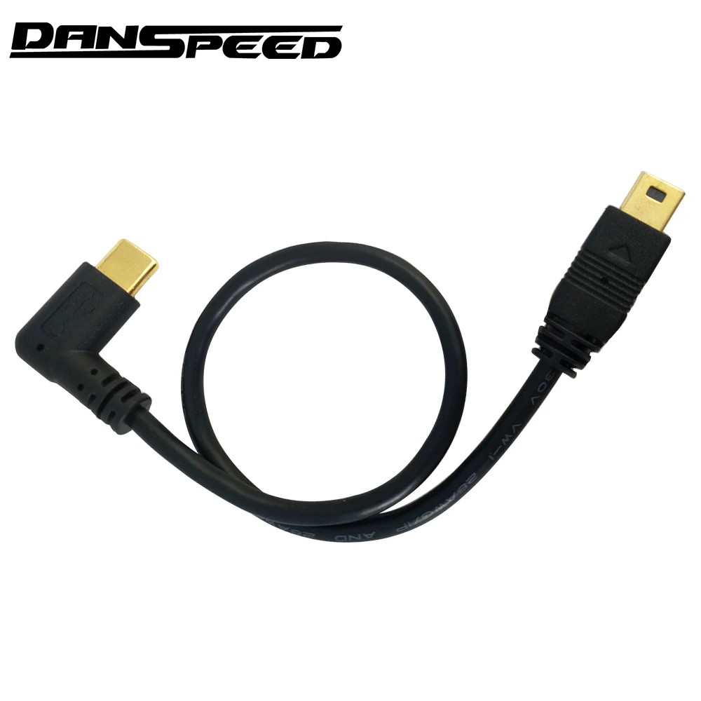 

DANSPEED Mini USB Cable 5 Pin Male to Male USB 3.1 Type C to Mini OTG Data Cable Adapter Converter Charging Cable Length 25cm