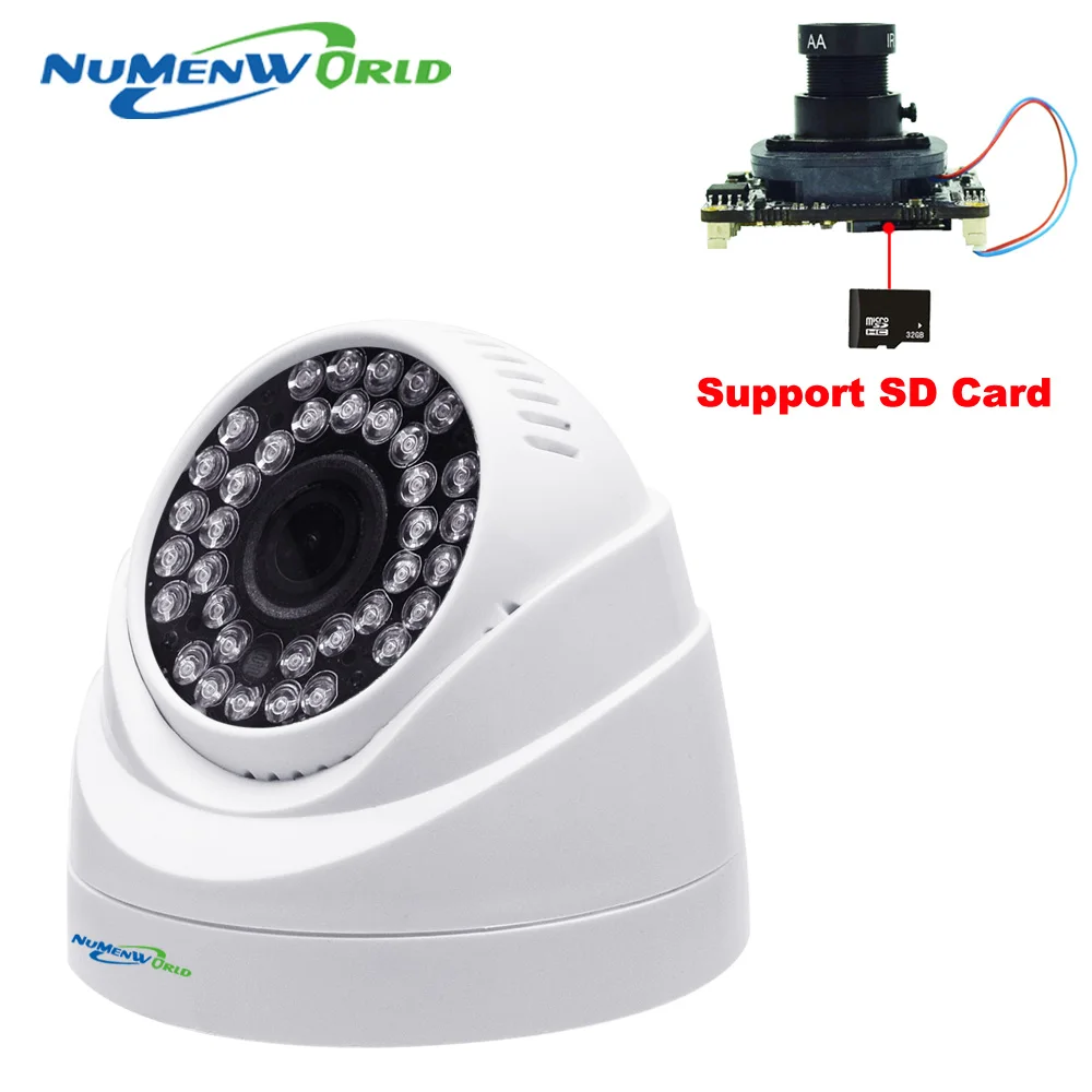 WIFI IP dome camera HD wireless Security CCTV webcam Built-in Microphone SD card slot use for indoor support smartphone view