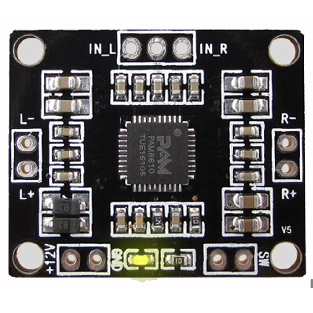 

Micro PAM8610 Digital Amplifier Board Digital Audio Amplifier Board Amplifier Board 12V15W