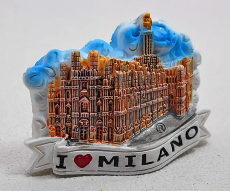

Handmade Painted Milan Cathedral 3D Fridge Magnet World Travel Souvenir Refrigerator Magnetic Stickers Home Decoration