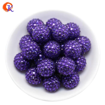 

R38 Cordial Design 20MM 100Pcs/Lot Deep Purple Chunky Resin Rhinestone Beads Chunky Beads For Necklace Making CDWB-516027