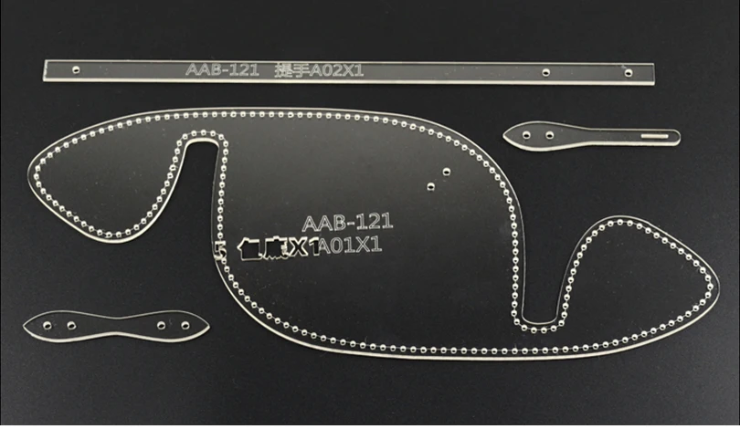 DIY кожаный шаблон для монет, кошелек, свободный крой, картонная версия, Автомобильный ключ, креативная сумка, акриловый шаблон, кожаные инструменты ручной работы