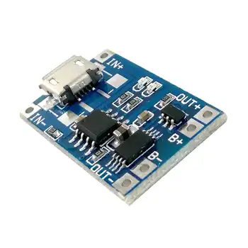 Micro USB 5V 1A 18650 TP4056 Lithium Battery Charger Module Charging Board With Protection Dual Functions 1A Li-ion