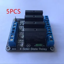 5 шт. умная электроника 4 канала 5 В реле постоянного тока модуль твердотельный низкий уровень G3MB-202P реле SSR AVR DSP для arduino Diy Kit