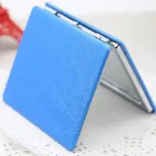 ПУ ноутбук дизайн красочные складные двухсторонние металлические портативные карманные зеркальные персонализированные компактные зеркала косметический столик