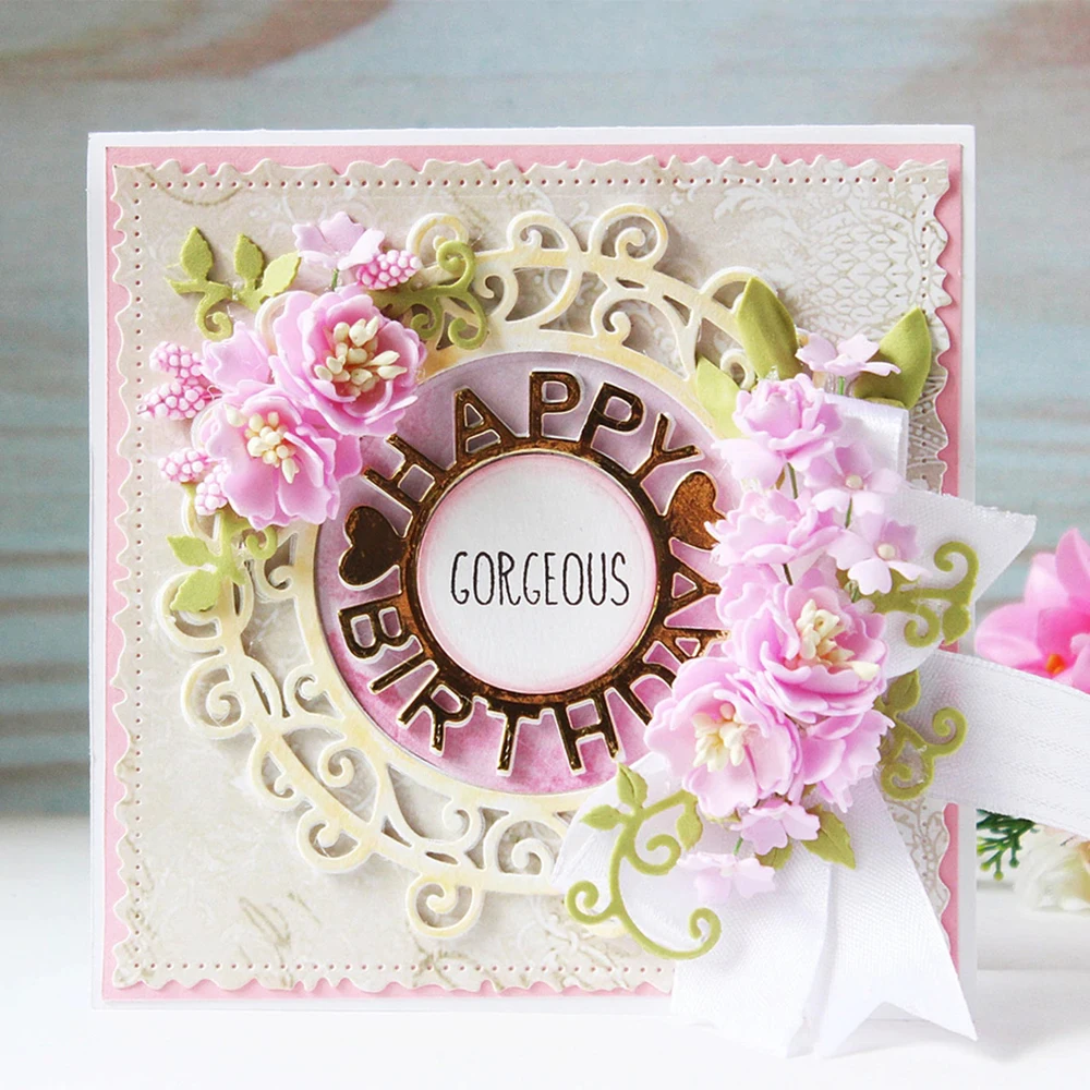 

HAPPY BIRTHDAY & Number Set Metal Cutting Die Stencil for DIY Scrapbooking Decorative Craft Embossing Paper Cards Making Die cut