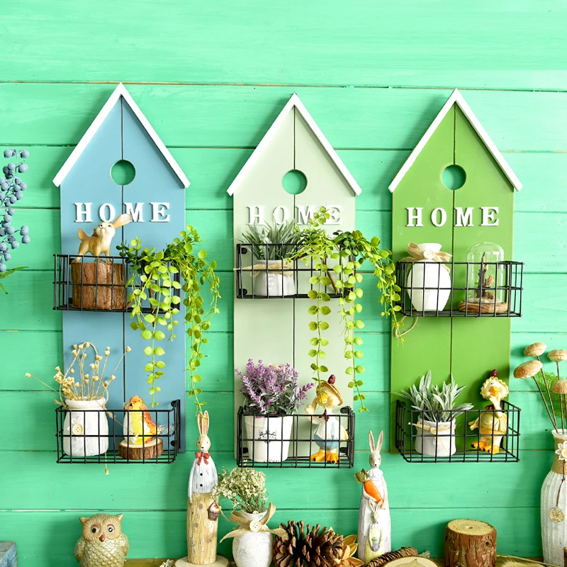 Home Letter Style 2 Wooden Wall Rack Storage Shelf Hook Bag - AliExpress