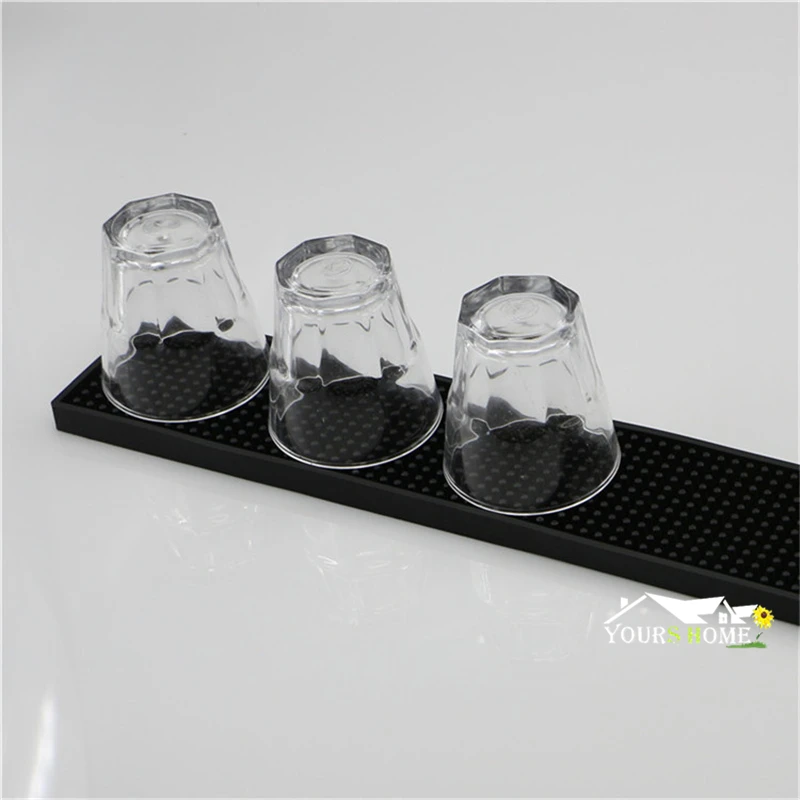 3 размера и 4 цвета прямоугольник резиновый пивной бар сервис разлив коврик для стола черный водонепроницаемый ПВХ коврик кухня стекло подставки под столовые приборы