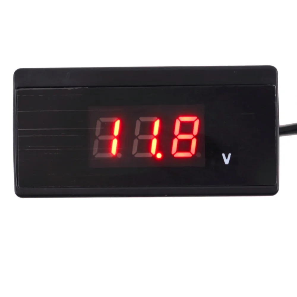 

Stylish Mini Digital Auto Car Battery Voltmeter Thermometer Voltage Meter Volt Tester Gauge Monitor External Temperature Sensor