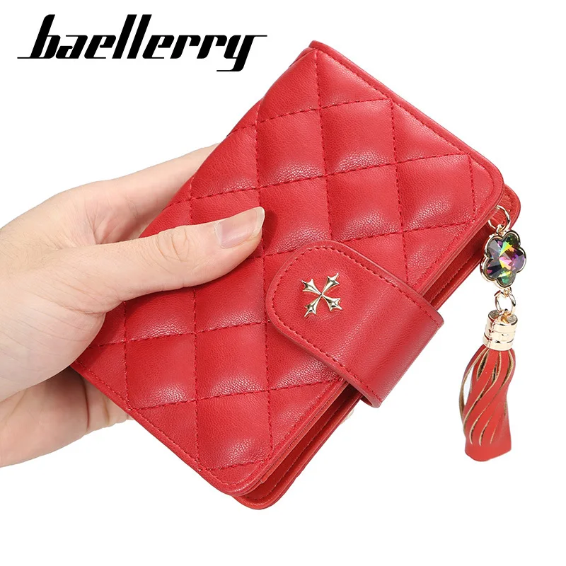 Женские кошельки в клетку Baellerry модные короткие высокого качества Женский