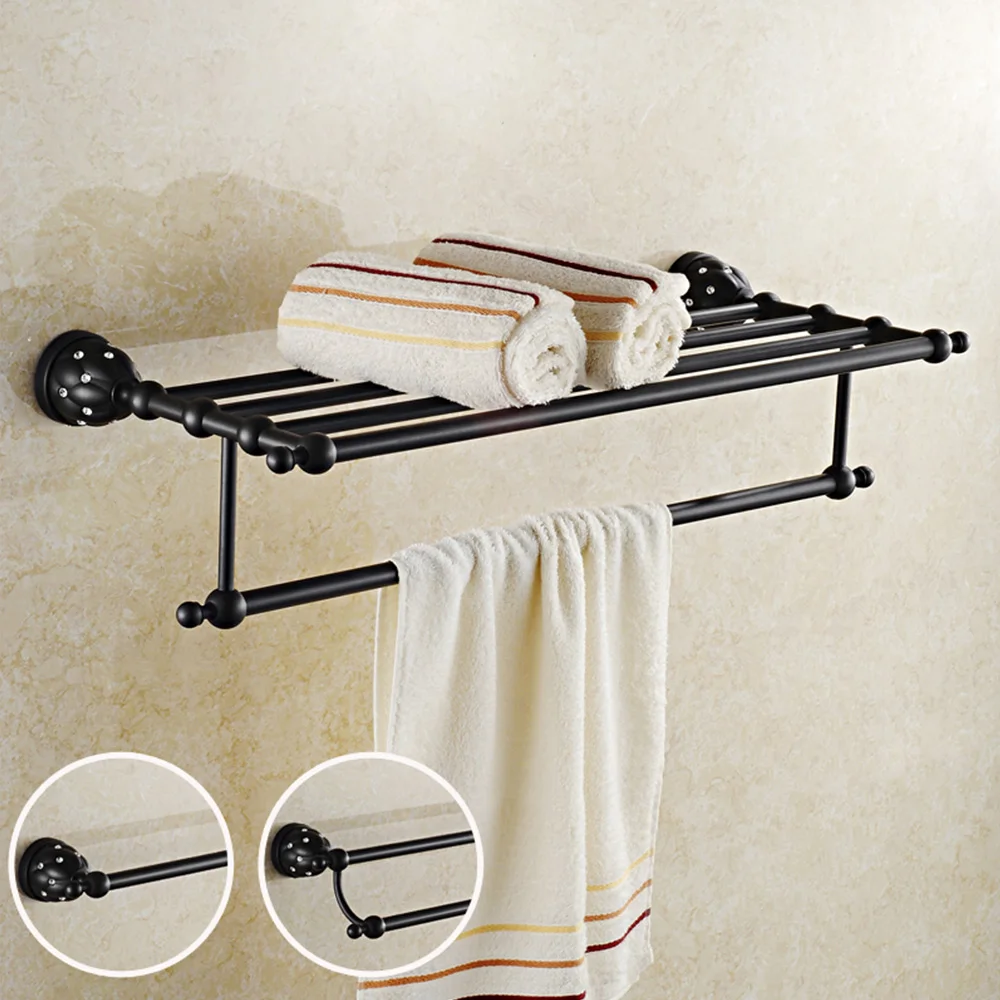 Antique Bathroom Shelf Luxury Black Brass Copper Bathroom Towel Rails