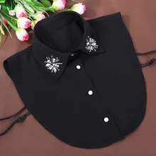 Накладной воротник от рубашки белый и черный галстук винтажный съемный ненастоящий ошейник куртка с лацканами Топ Женская одежда Аксессуары Горячая Распродажа