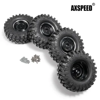 

4Pcs RC 1:10 Rock Crawler 1.9 Inch Wheel 104mm wheel&Rubber Wheel tire skin for Axial SCX10 90046 D90 D110