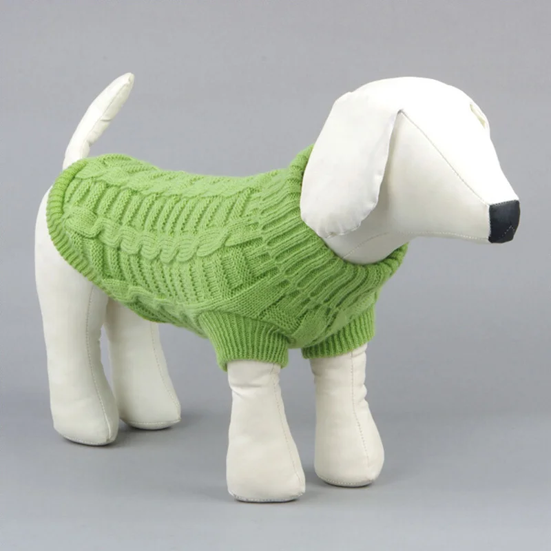 

Candy Color Small Pet Dog Knitwear Outdoor Warm Puppy Coats Sweater Clothes Jumper
