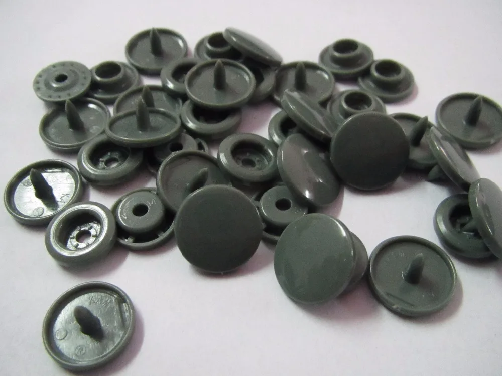 Free shipping KAM T5(12.4mm) plastic snap button B9 Olive Gray children