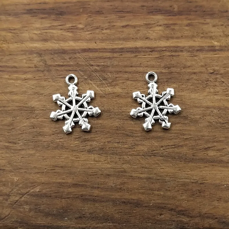 

10pcs Charms Antique Silver Snowflake Charm 16*19mm Tibetan Silver Plated Pendants Antique Jewelry Making DIY Handmade Craft