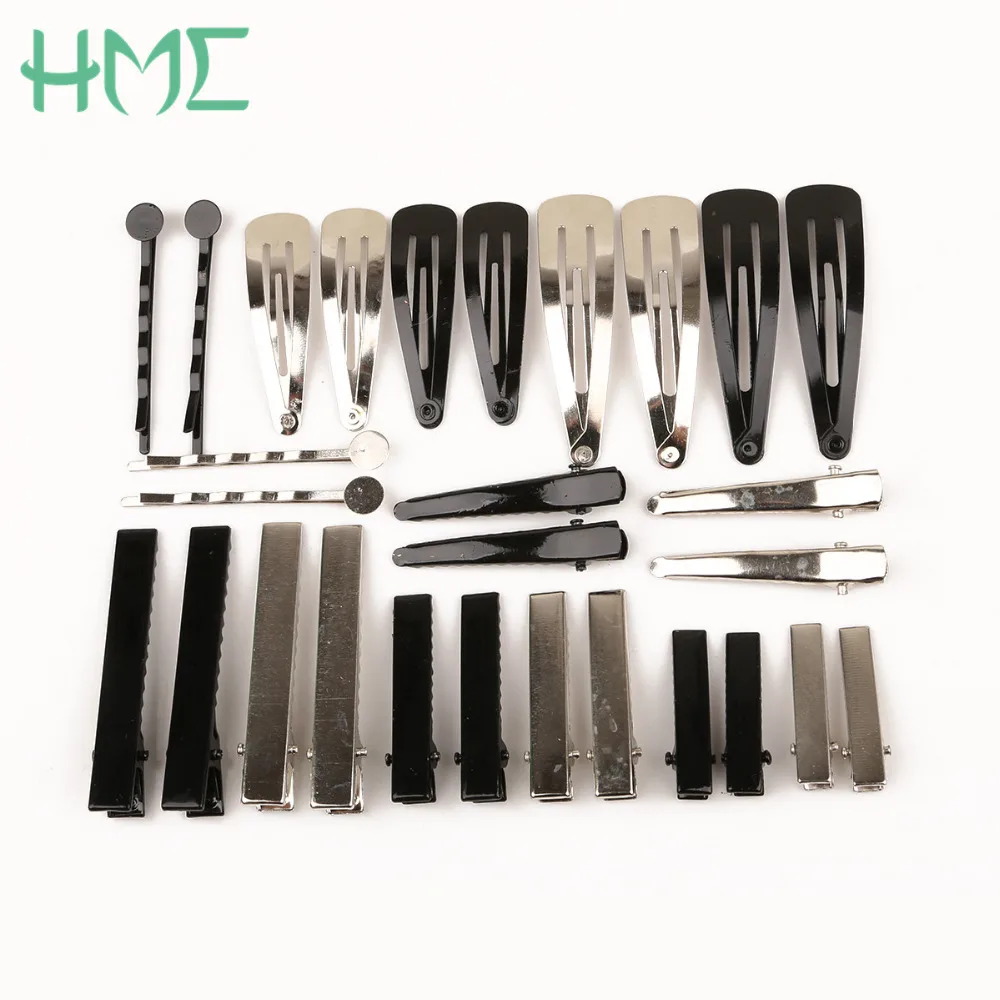 

High Quality 20pcs/bag Iron Hair Ornaments Duckbill Folder Drop Waves Hairpins Base For Hair Clip Claw Findings Jewelry Making