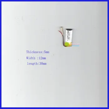 

ZhiYuSun 051230 battery thickness 5mm width 12mm length 30mm LSSP051230A6 this is compatible for GPS Photowatch mp3 mp4 mp5