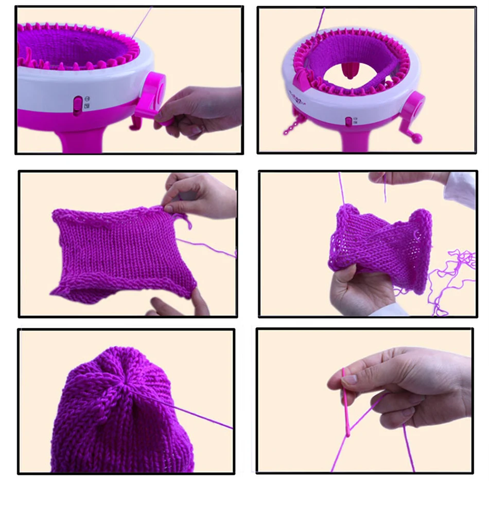 Детские шапки шарфы вязальная машина для детей DIY ручной ткацкий станок для детей ролевые игры игрушки Пластиковые иглы швейные инструменты Прямая поставка