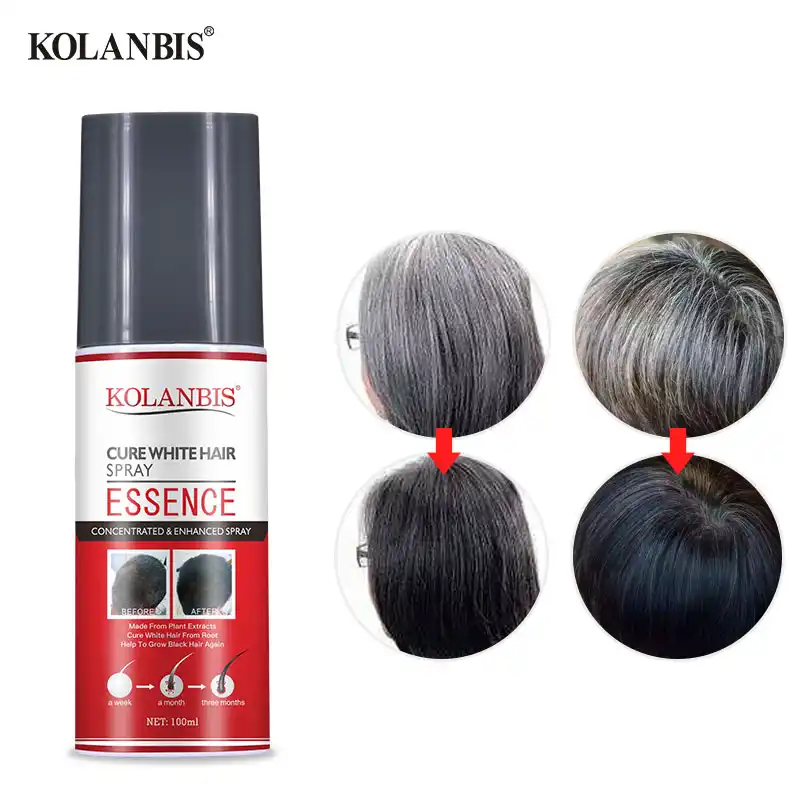 3pcs Hair Oil Permanent Black Hair Serum Organic Herbal Medicine
