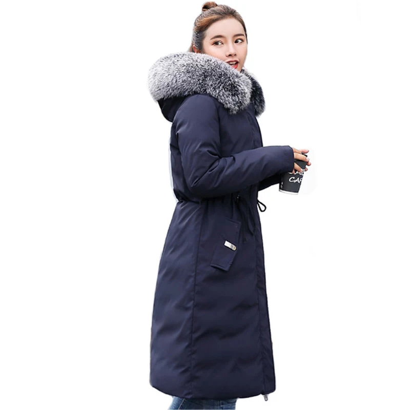 

Double Two sides 2019 Winter Jacket Women Hooded With Fur Collar High Quality Female Coat Long Outwear Parka Mujer Invierno