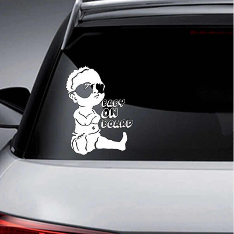 

Cool BABY ON BOARD Reflective Car Vehicle Decal Rear Window Door Warning Sticker