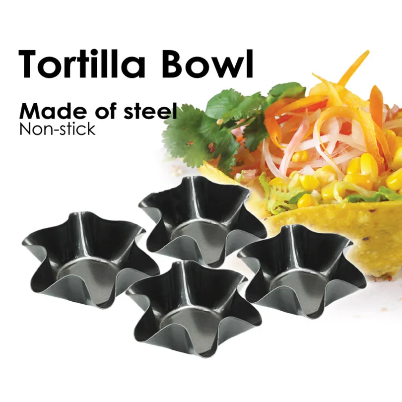 1PC Perfect Black Mexican Tortilla Pan Non stick Taco Bowl Not Fried