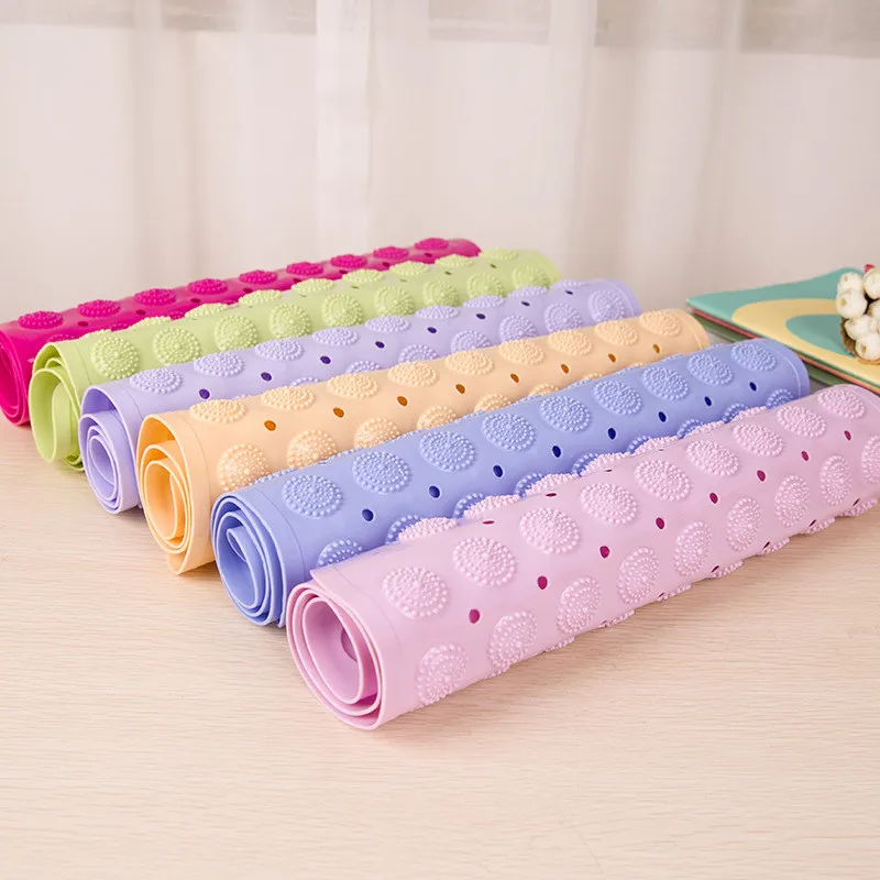 Cobblestone Anti Slip Bath Mat with Suction Cup Waterproof PVC Non slip