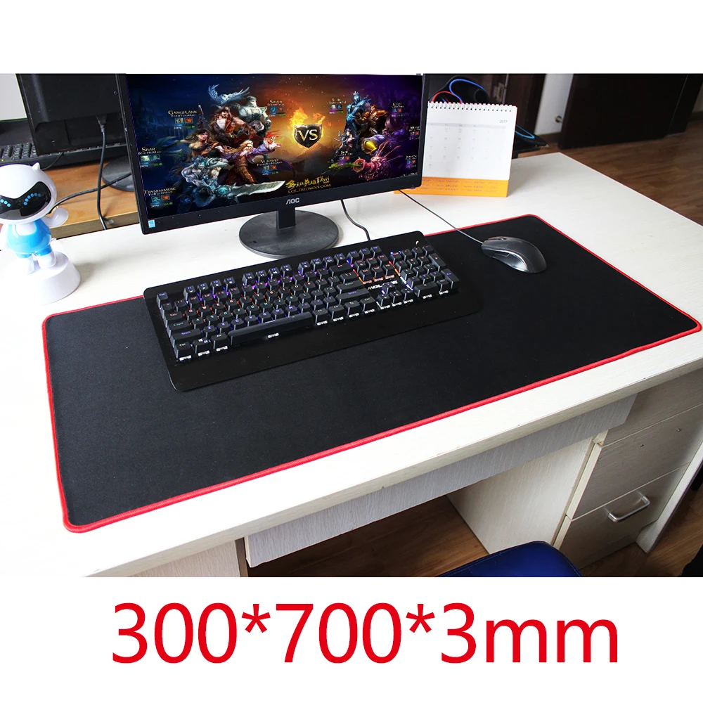 Speed XL большой игровой коврик для мыши 300*700/800*300/900*400 черный фиксирующий край коврик для мыши Коврик для клавиатуры Настольный коврик для мыши s