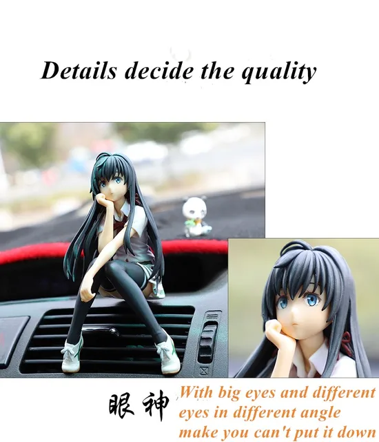 Ornements de voiture de style japonais pour belles filles, contrôle  intérieur de voiture, décoration de bureau