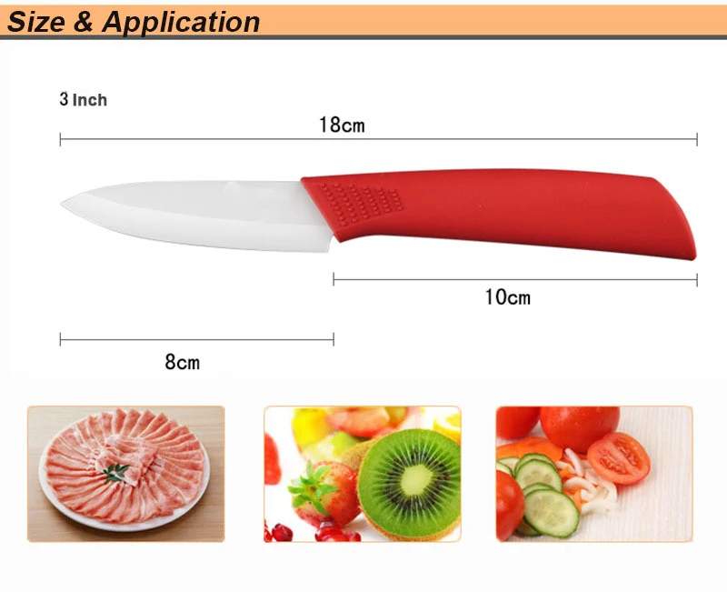 D009 фирменный высококачественный кухонный нож, набор керамических ножей, набор керамических ножей " 4" " 6" дюймов+ Овощечистка+ крышки