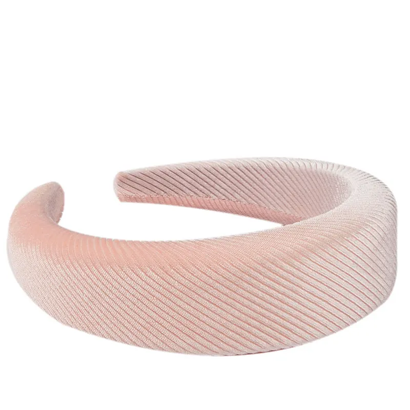 

Fioday New 4cm Flat Back Striped Flannel Sponge Headband for Women 1.5cm Thick Hoop Elastic Plastic Hair Bands Drop Shipping